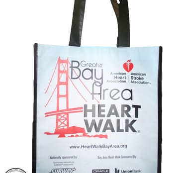 re-usable totes we did for American Heart Association Heart Walk