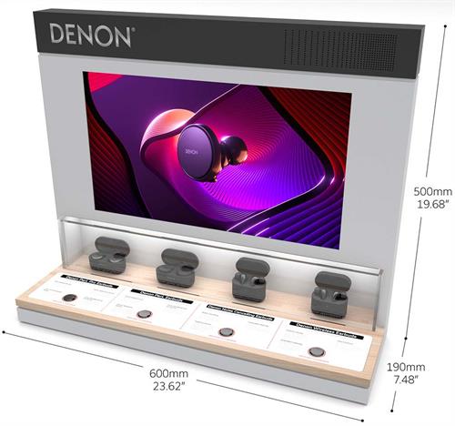 Denon in-ear headphone display
