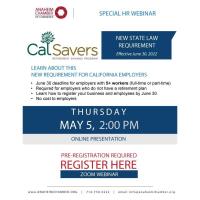 CalSavers Retirement Savings Program Information