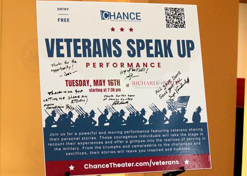 Veteras Speak Up - an outreach program giving voice to local veterans