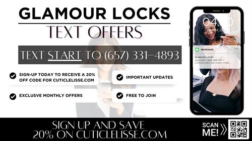 Glamour Locks Exclusive Text Offers Await - Join Now! ??