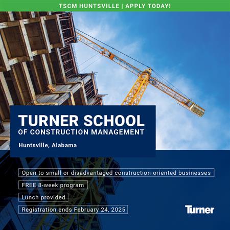 Turner Construction Company Hosting 8-Week Program for Northeast Alabama SMWBE Businesses