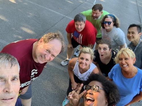 Avion Solutions employees enjoy working out together to stay healthy