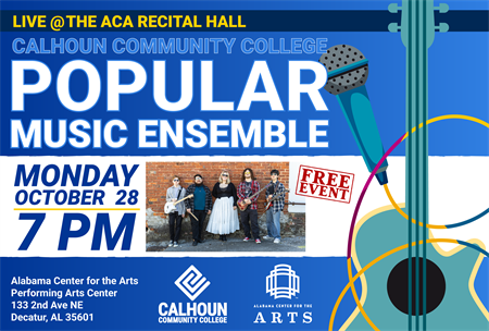 Calhoun Reschedules Free Pop Ensemble Music Concert for October 28