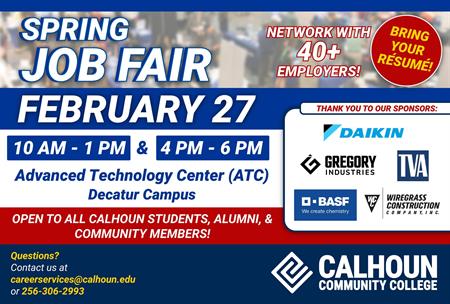 Calhoun Community College Hosts Annual Spring Job Fair with Over 40 Employers