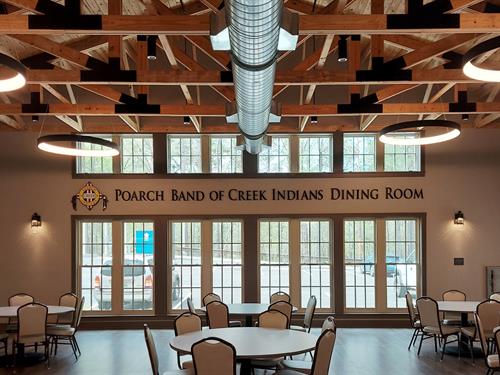 Poarch Band of Creek Indians Dining Room (AL 4H Center)   |  Alabama Metal Art