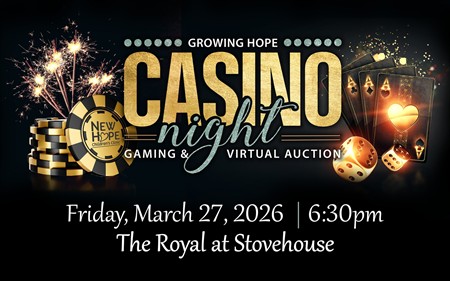 Casino Knight to Support “Growing Hope” Casino Night Benefiting New Hope Children’s Clinic