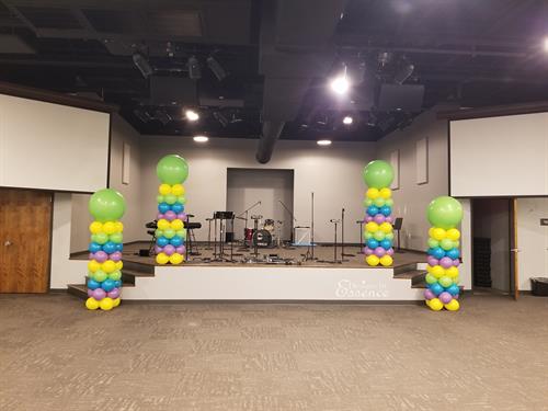 Stage Decor: Balloon Columns