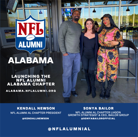Former NFL Player Kendall Newson brings on Bailor Group CEO, Sonya Bailor to Help Launch NFL Alumni Alabama Chapter