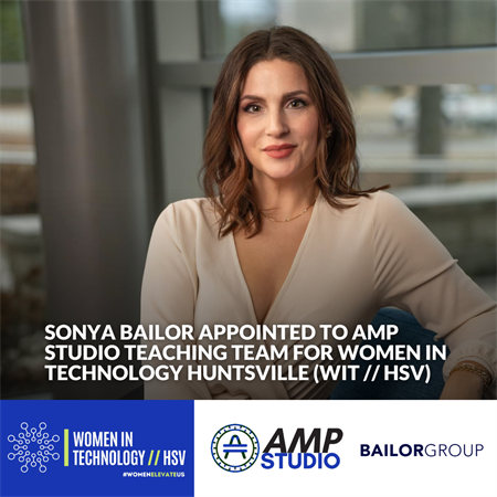 Sonya Bailor Appointed to AMP Studio Teaching Team for Women In Technology Huntsville
