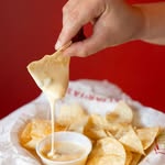 fresh homemade chips and queso