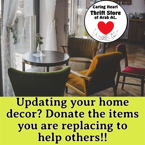 Have furniture you want to donate? Well, we would LOVE to have it!