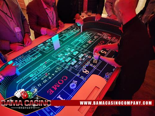 BAMA Casino Company Craps tables - a unique cool design with LED lighting