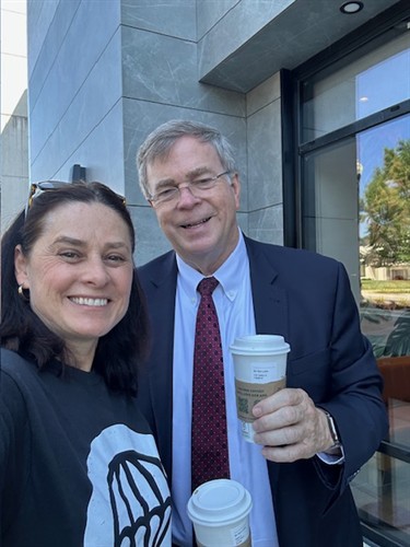 Who did you meet for coffee?