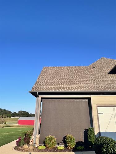 Manual Hand Crank - Outside View of Solar Shades 