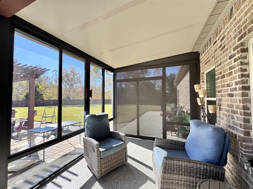 Motorized Roller Shades for a Sunroom