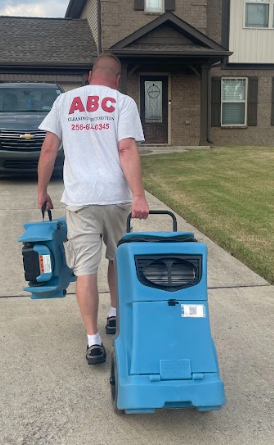 ABC responding to an emergency toilet leak in the master bathroom of this Harvest home. ABC responding to an emergency toilet leak in the master bathroom of this Harvest home.