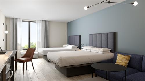 Double Queen Suite Guestroom 
