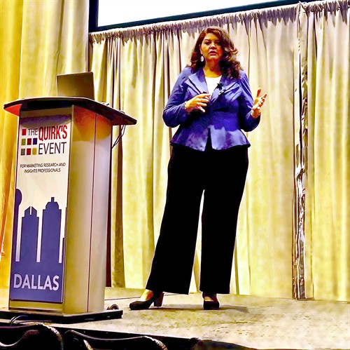 Speaking at The Quirk's Event in Dallas, a national conference for marketing research and insights professionals.