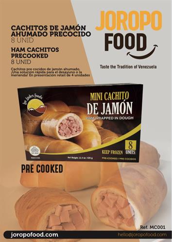 Mini Cachitos de Jamón: Deléitate con estos tradicionales cachitos precocidos venezolanos irresistibles, perfectos para cualquier ocasión; disfruta de su sabor auténtico y la practicidad de tenerlos siempre a tu alcance. También los tenemos de Queso.¡a un click de tu mesa!