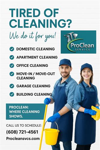 Where cleaning shows