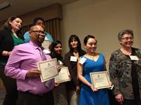 Altrusa Scholarship winners are on a great career path - shown here with Cheryl Daniels.