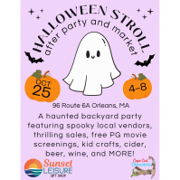 Family Friendly Halloween Stroll Backyard After Party & Market (kid friendly movies on a big screen)