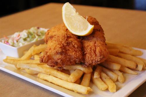 Fish & Chips made with fresh, local cod.