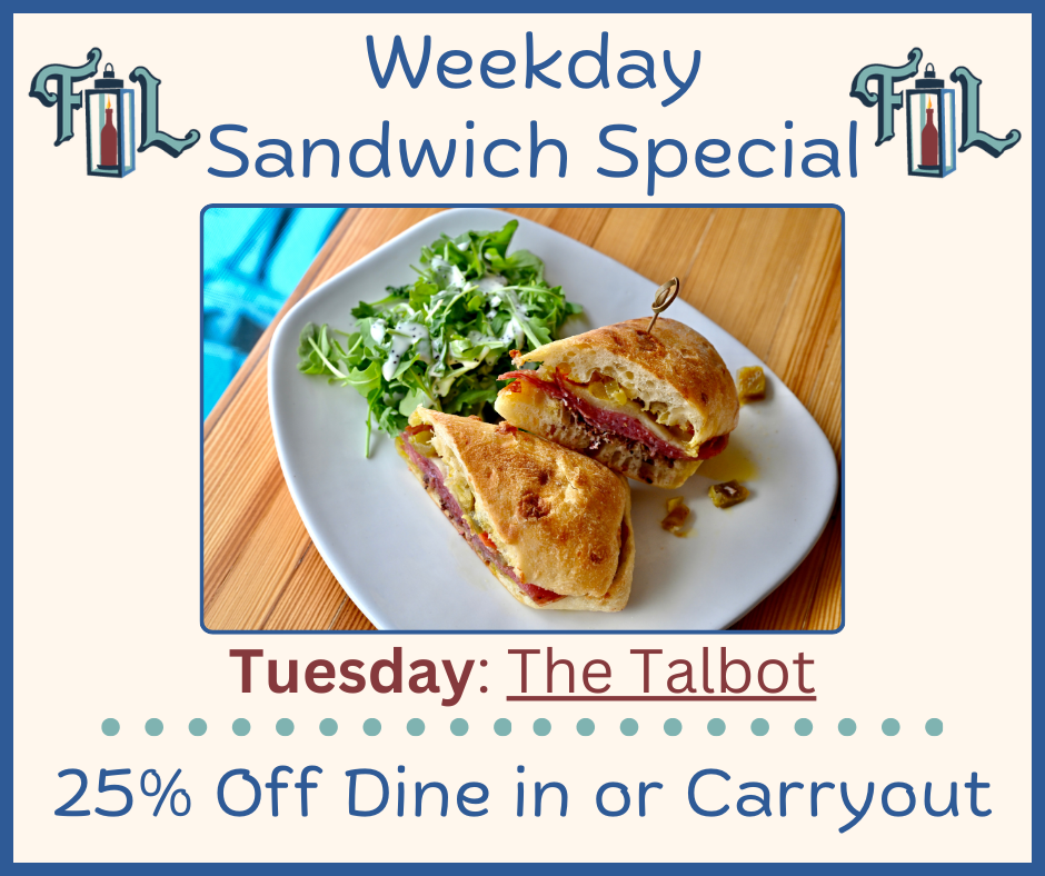 Tuesday Sandwich Special at The Fool's Lantern Dec 31, 2024 St