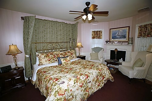 Dr Joseph Seth Bedroom -  opens to deck - spacious with a king bed -Room 2