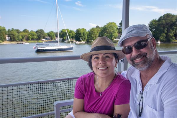 Upper deck of Patriot Cruises during a Narrated Historical Cruise