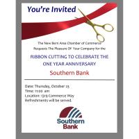 Ribbon Cutting to celebrate the One Year Anniversary of Southern Bank