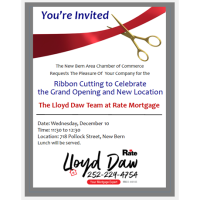 Ribbon Cutting to celebrate the New Location of The Lloyd Daw Team at Rate Mortgage