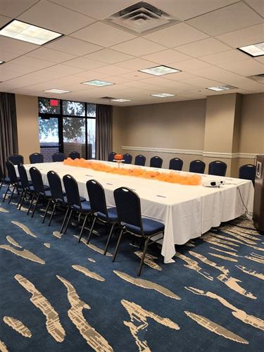 Conference setup in Lawson Room