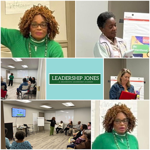 Facilitating an 8 week Grassroots Leadership Academy, Leadership Jones. 