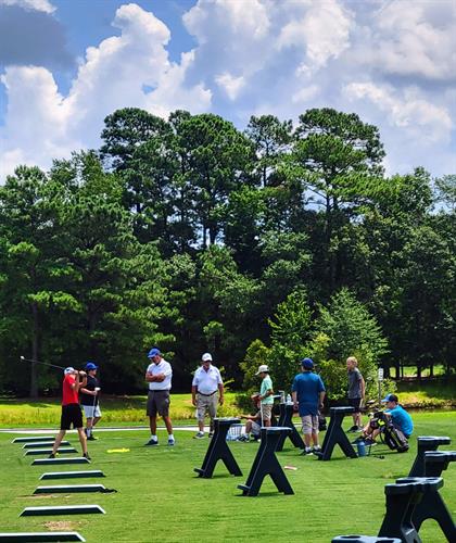 First Tee youth at driving range