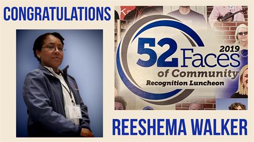 Ministry Coordinator Reeshema Walker at 52 Faces of the Community