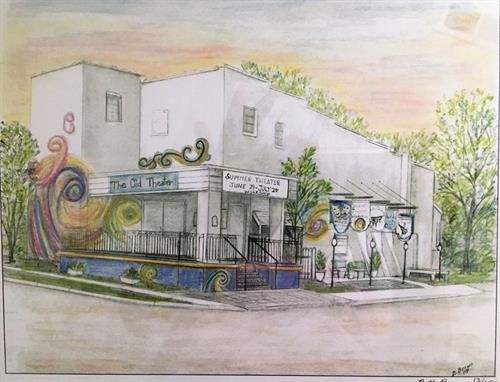Sketch of The Old Theater by Betty Brown