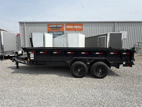 Hillcrest Dump 7x16 14k 2' BP W/ HD Tube Ramps