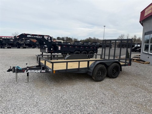 Lamar Utility 83x14 7k w/ Single Brake & SQ Tube Top Rail