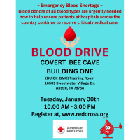 Community Blood Drive - COVERT BEE CAVE