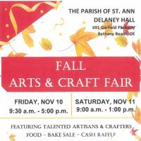 Fall Arts & Craft Fair at the Parish of St. Ann