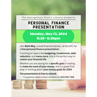 Personal Finance Seminar at the Georgetown Public Library