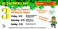 St. Patrick's Day 3 days to  PARTY at The Salted Rim