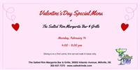 Valentine's Day Special Menu at The Salted Rim Margarita Bar & Grille