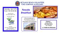Pancake Breakfast at The Salted Rim to Benefit Bethany Beach Voluneer Fire Company Auxiliary