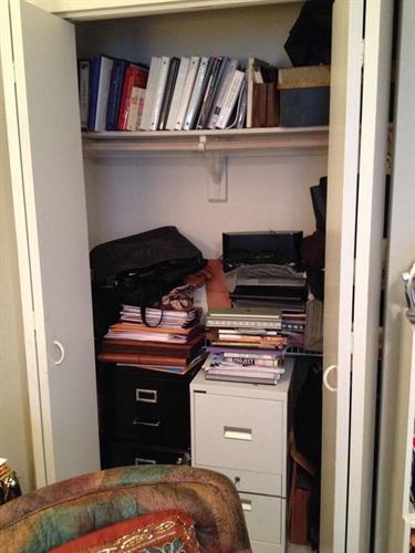 BEFORE-Home office closet