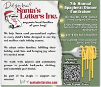 News Release: Tickets on Sale Now: Santa's Letters Inc. Annual Spaghetti Dinner Fundraiser