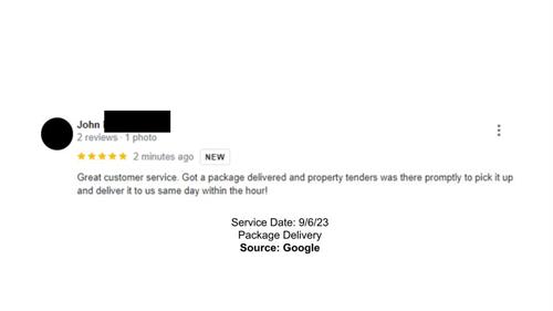 Customer Review 9/6/23