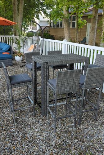 Outdoor table set assembled 